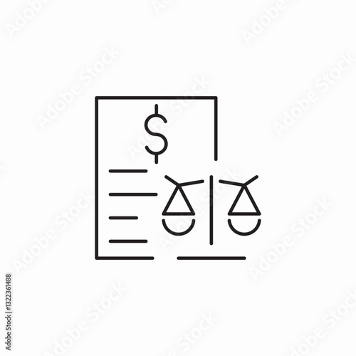 law transactions icon sign vector