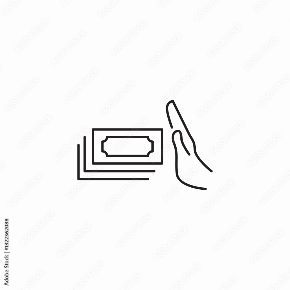 money stack offer refusal icon sign vector money stack offer refusal icon sign vector