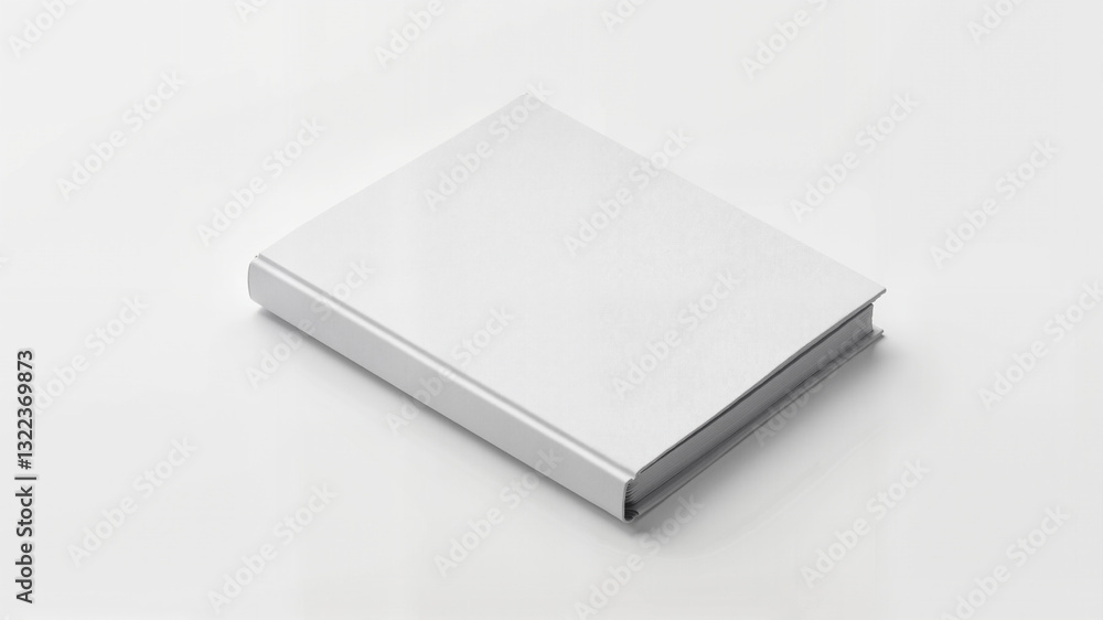 White blank book mockup on light background for branding, design presentations, stationery products, publishing projects and educational materials White blank book mockup on light background for branding, design presentations, stationery products, publishing projects and educational materials