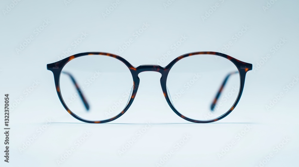 Fototapeta premium A vintage pair of glasses, adorned with intricate details, stood proudly against a pristine white backdrop, their timeless elegance radiating a sense of sophistication and nostalgia.