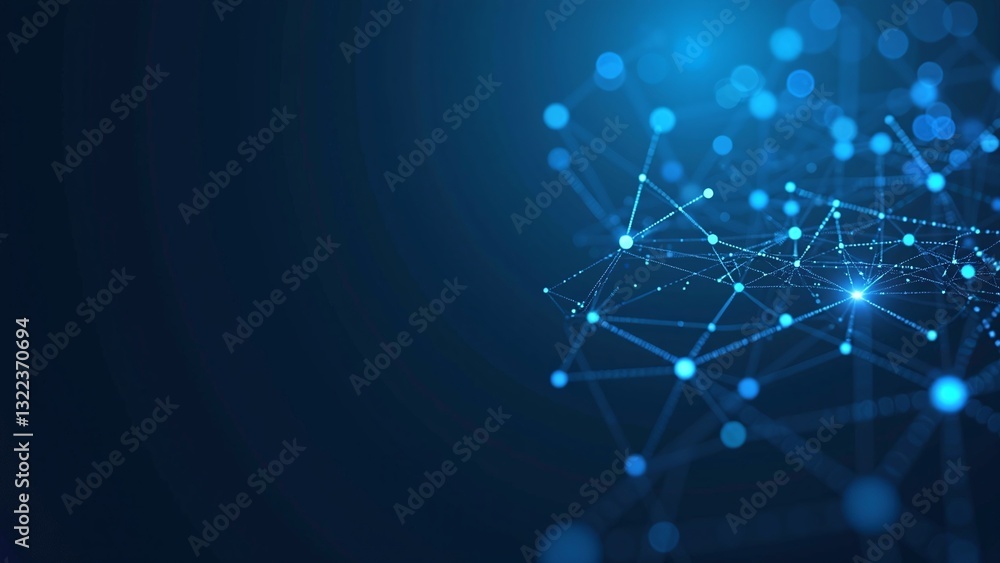 Obraz premium Abstract Technology Background with Connecting Dots and Lines