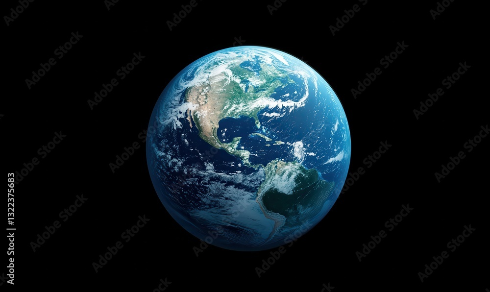 Illuminated view of Earth glowing with soft blue and green hues, suspended in the infinite expanse of outer space. Illuminated view of Earth glowing with soft blue and green hues, suspended in the infinite expanse of outer space.