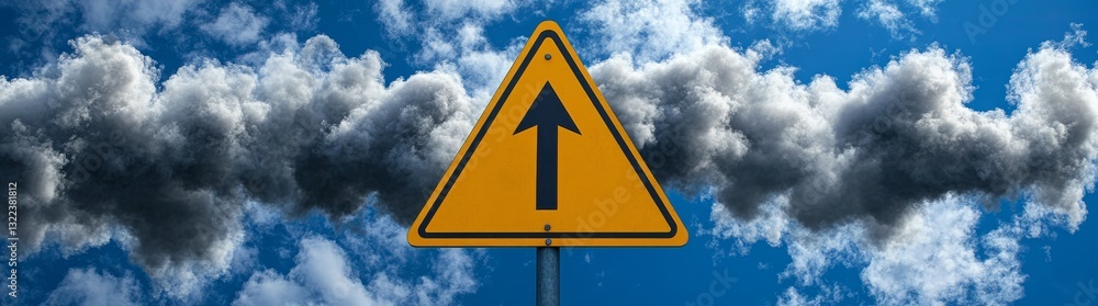 Caution Notice Indicating Climate Crisis and Upcoming CO2 Danger Caution Notice Indicating Climate Crisis and Upcoming CO2 Danger