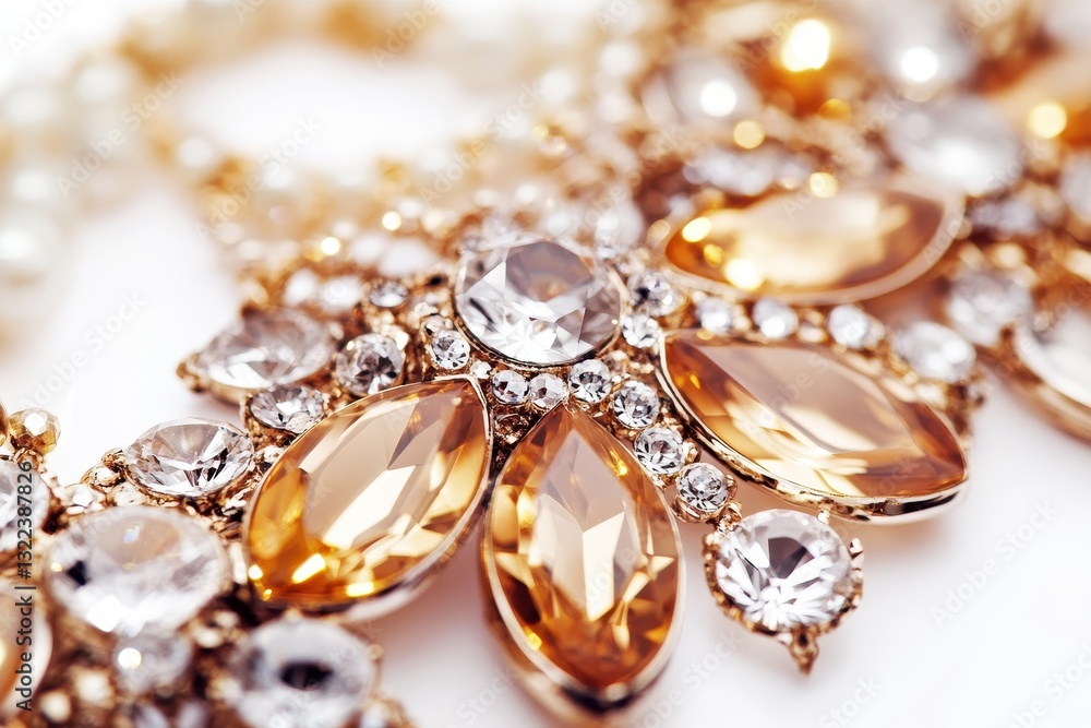 Elegant jewelry display featuring pink and purple gemstones in a luxurious design showcased against a soft background Elegant jewelry display featuring pink and purple gemstones in a luxurious design showcased against a soft background