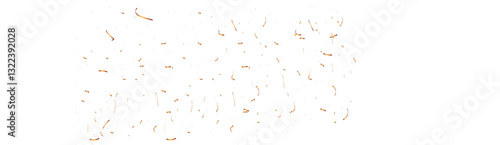 Abstract luxury golden confetti glitter and dust falling down on transparent background. Shiny glittering dust background. Vector illustration.
