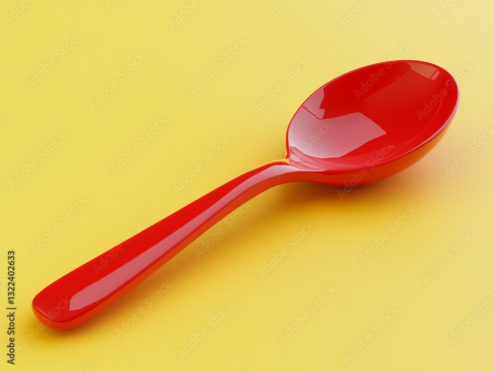 3D spoon isolated on a solid color background 3D spoon isolated on a solid color background