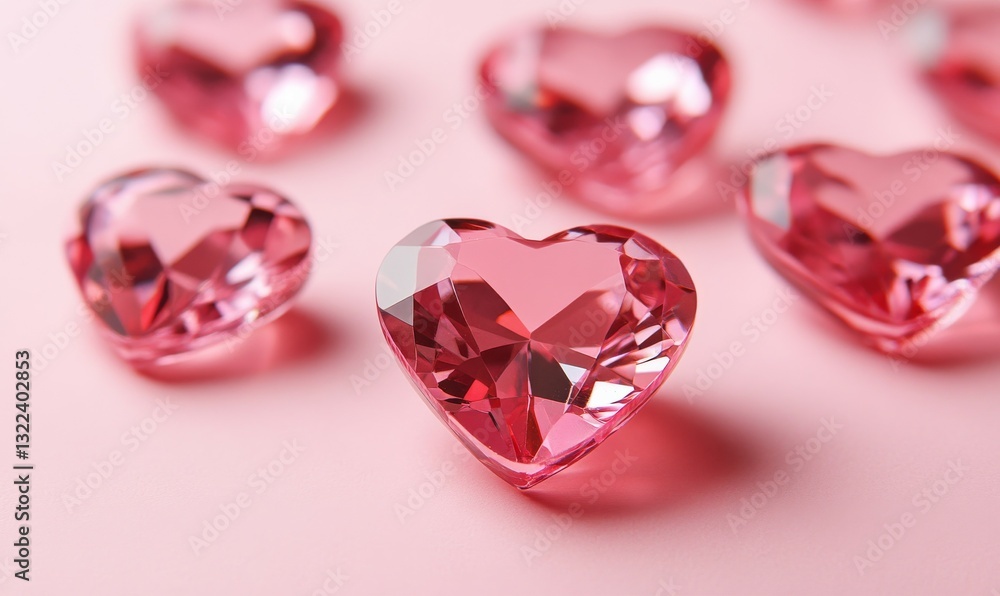 Romantic envelope and heart decorations on a pink background for special occasions Romantic envelope and heart decorations on a pink background for special occasions