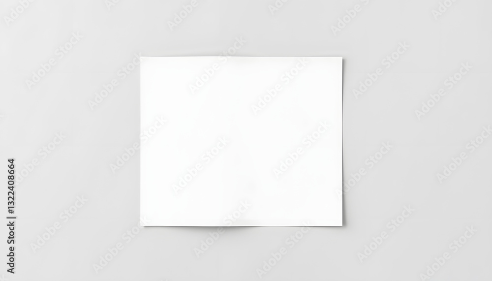 Blank A4 photorealistic brochure mockup on light grey background, mindfulness theme. White tone Blank A4 photorealistic brochure mockup on light grey background, mindfulness theme. White tone