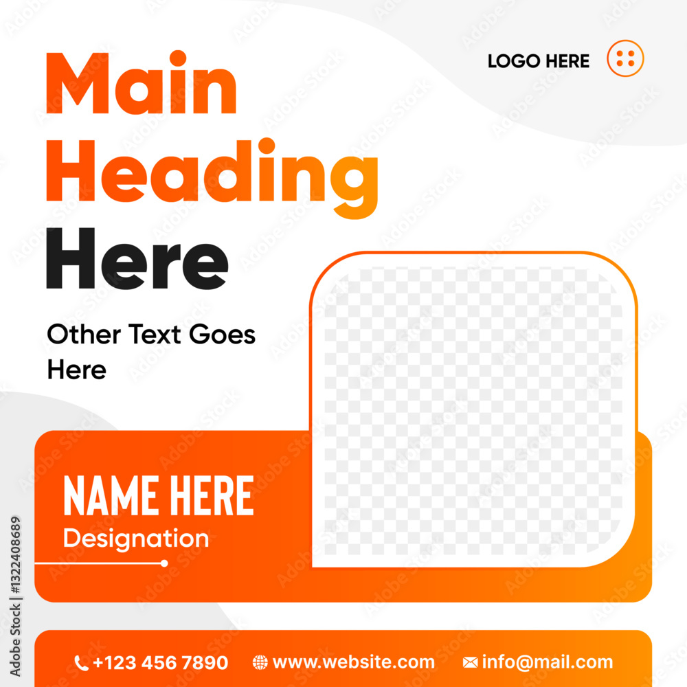 Fototapeta premium New_UI UX Style Graphic Post Design with Image Placeholder