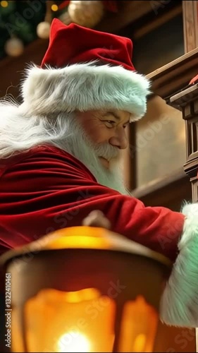 santa claus with christmas gifts