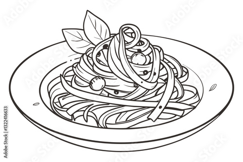 Pasta Vector Artwork. Bringing Culinary Delights to Life