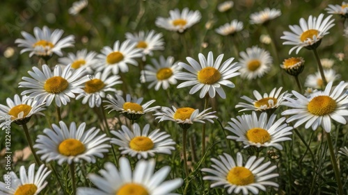 white daisies in the meadow