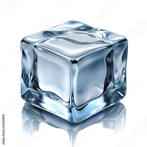 ice cube isolated on white background