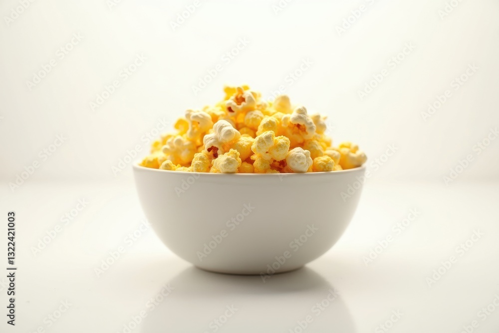 Delicious bowl of popcorn ready for enjoyment Delicious bowl of popcorn ready for enjoyment
