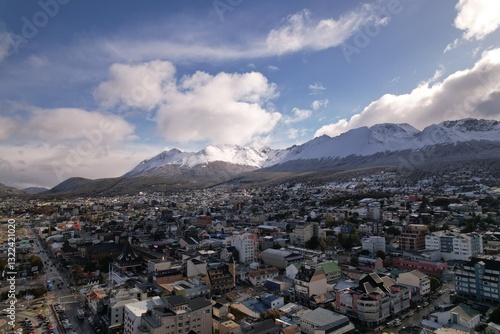 Wallpaper Mural Ushuaia City, End of the World, with snow-capped mountains in the background Torontodigital.ca