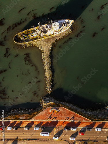 Wallpaper Mural Old ship docked in Ushuaia Bay, End of the World Torontodigital.ca
