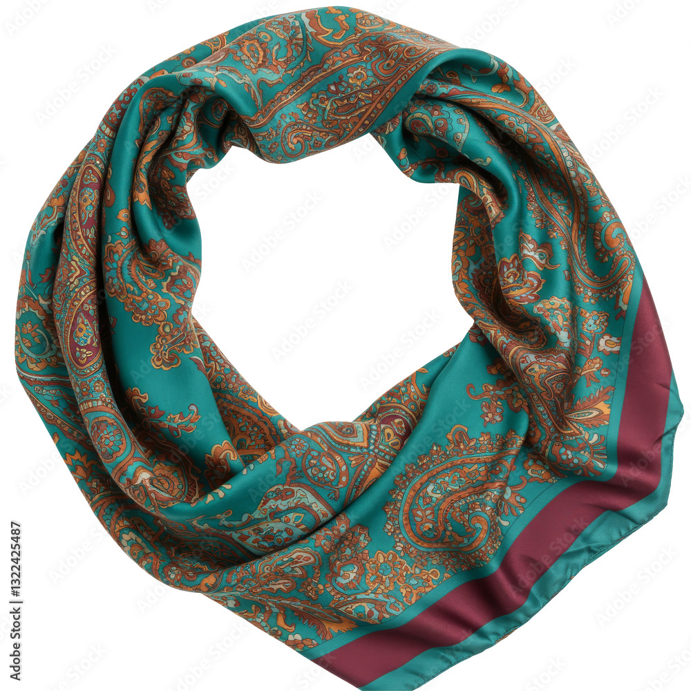 Obraz premium scarf isolated on transparent background, PNG, cutout, isolated scarf, winter scarf, fashion scarf, scarf design, stylish scarf, warm scarf,