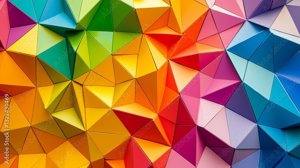 Fototapeta premium Colorful geometric patterns showcase vibrant hues and intricate designs in a creative artwork