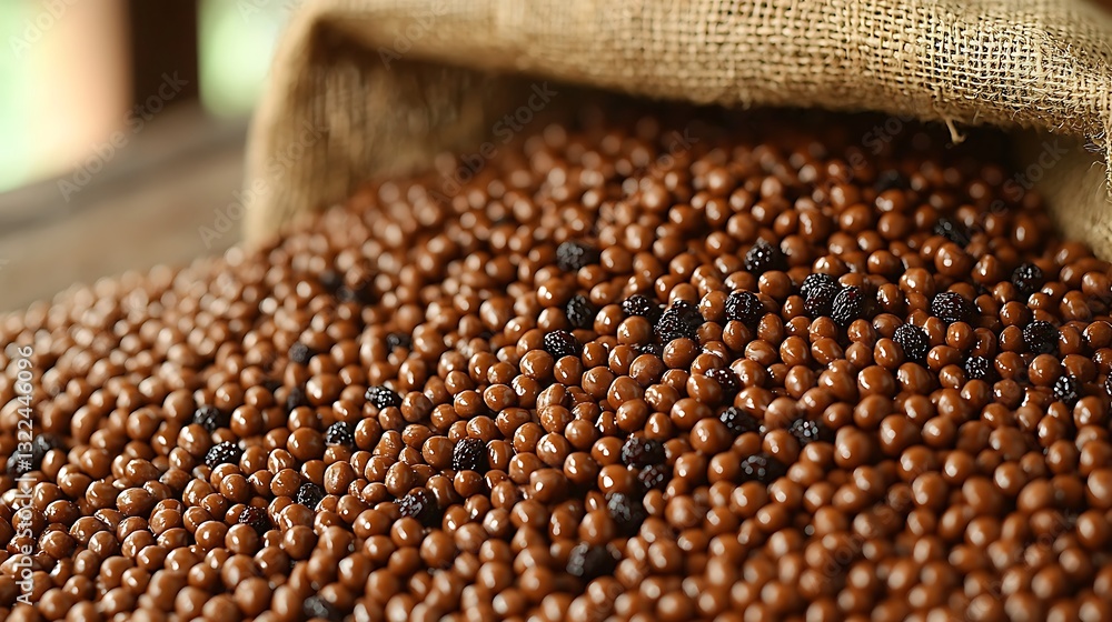 Chocolate Coated Berries Overflowing Sack. Chocolate Coated Berries Overflowing Sack.