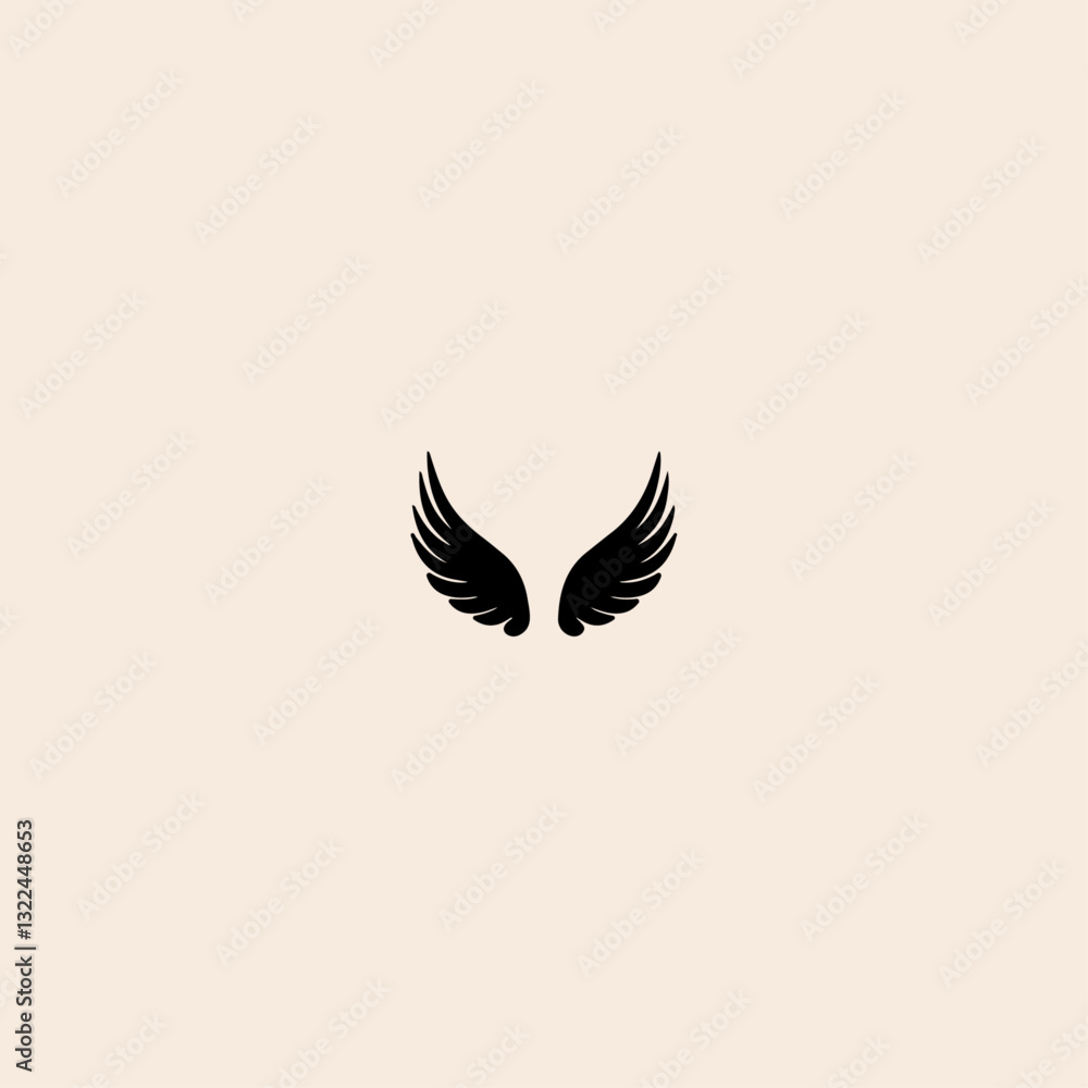 Obraz premium Wing icon flat vector design.