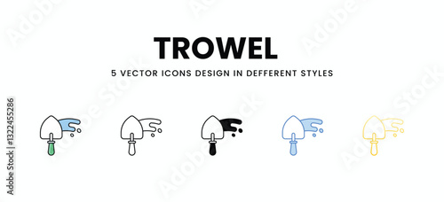Trowel   vector icons set stock illustration.