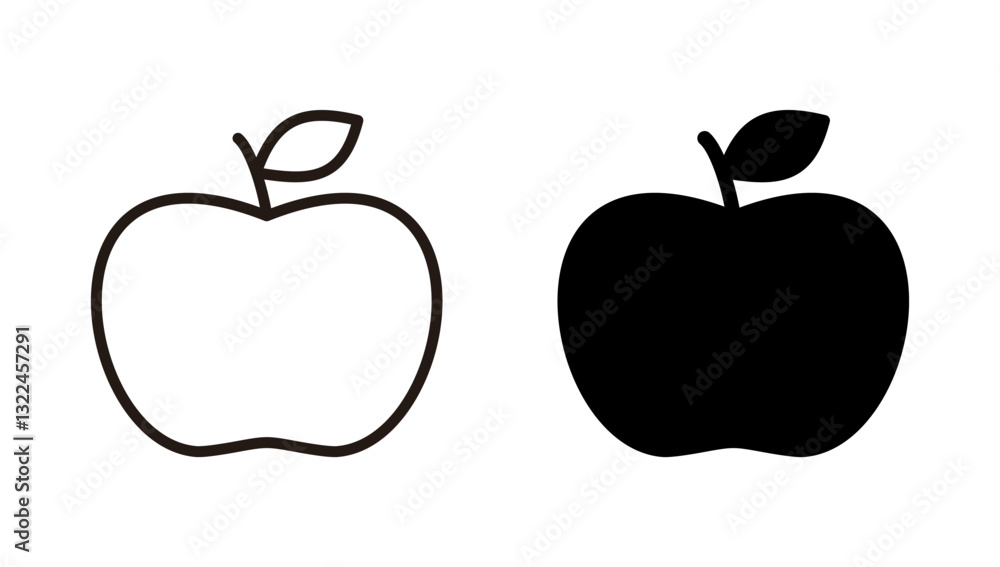 Apple icon vector. Apple sign and symbols for web design. Apple icon vector. Apple sign and symbols for web design.