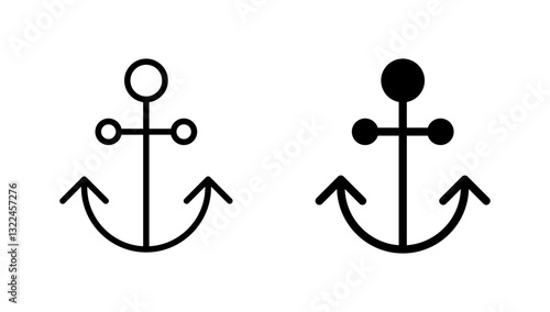 Anchor icon vector. Anchor sign and symbol. Anchor marine icon.
