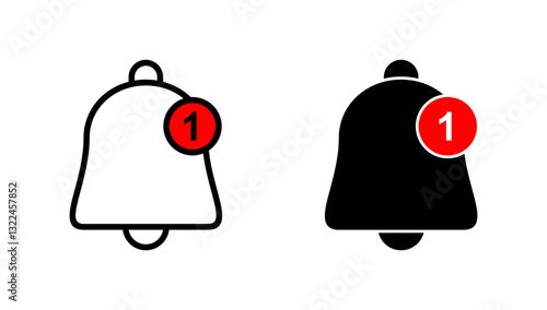 Bell icon vector. Notification sign and symbol for web site design