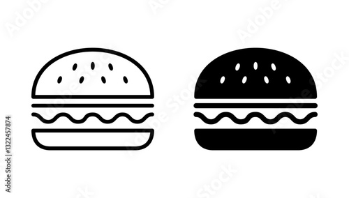 Burger icon vector. burger sign and symbol. hamburger