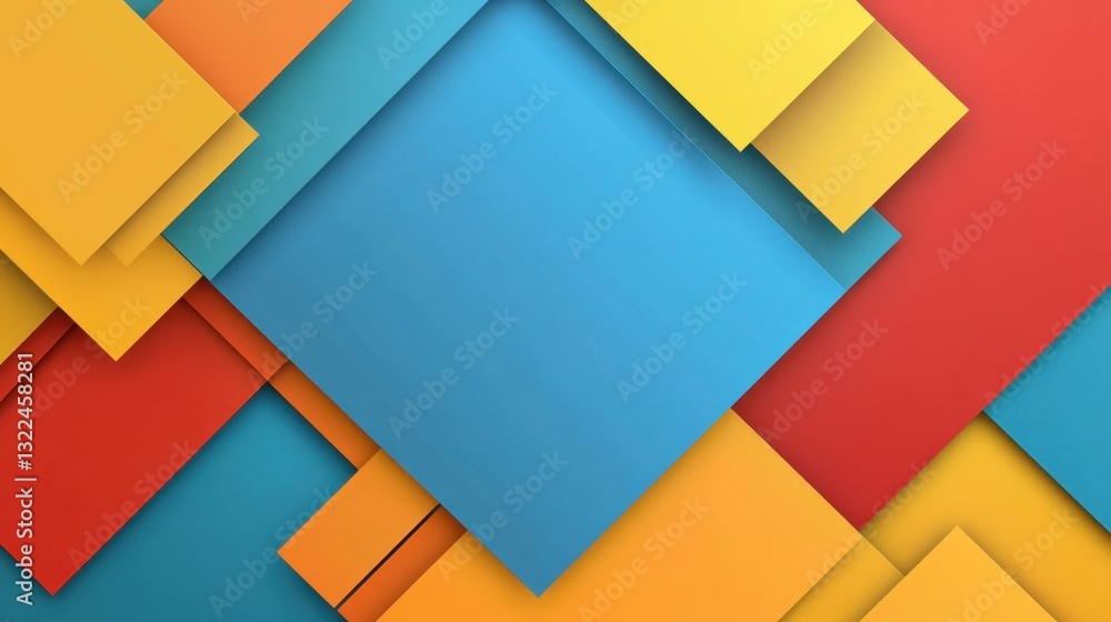 Abstract background with colorful flat shapes Abstract background with colorful flat shapes
