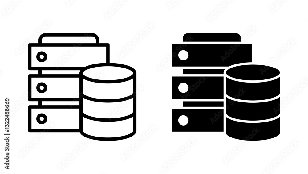 Database icon vector. database sign and symbol Database icon vector. database sign and symbol