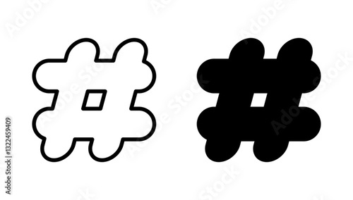 Hashtag icon vector. hashtag sign and symbol