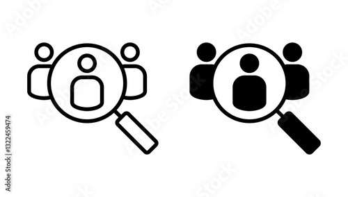 Hiring icon vector. Search job vacancy sign and symbol. Human resources concept. Recruitment