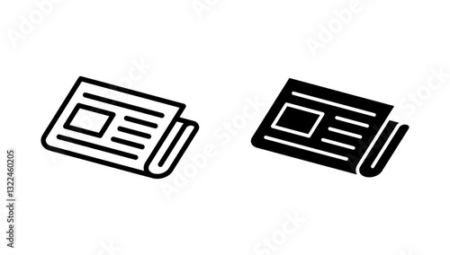 Newspaper icon vector. news paper sign and symbolign