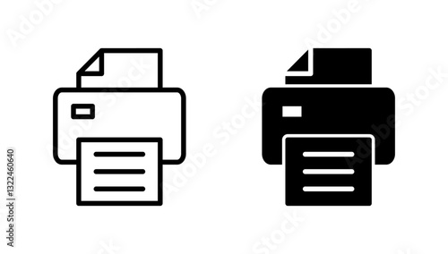 Print icon vector. printer sign and symbol