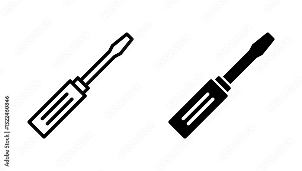 Screwdriver icon vector.tools sign and symbol Screwdriver icon vector.tools sign and symbol