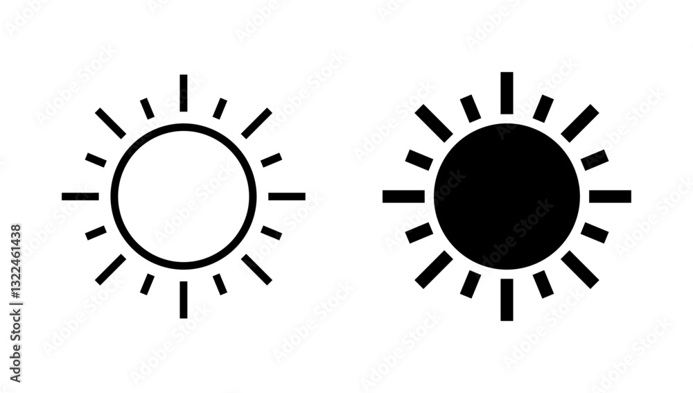 Fototapeta premium Sun icon vector. Brightness sign and symbol