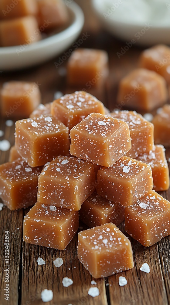 Salted Caramel Cubes for Wooden Table. (1) Salted Caramel Cubes for Wooden Table. (1)