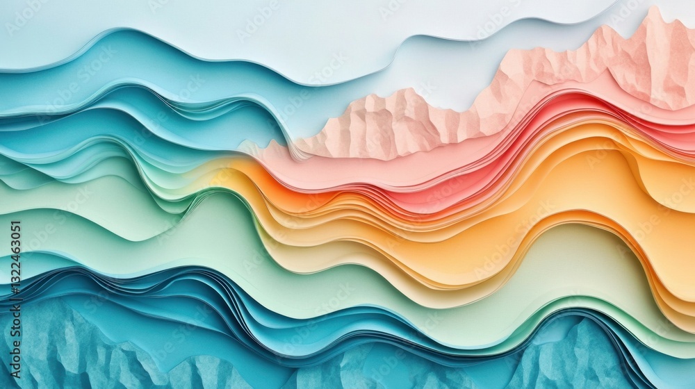Topographic contour map with geographic line map on abstract white wave paper background. Modern illustration of topographic line contour map design. Topographic contour map with geographic line map on abstract white wave paper background. Modern illustration of topographic line contour map design.
