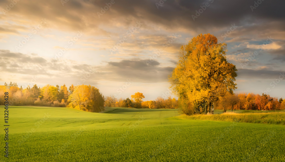 Obraz premium sunset in the mountains