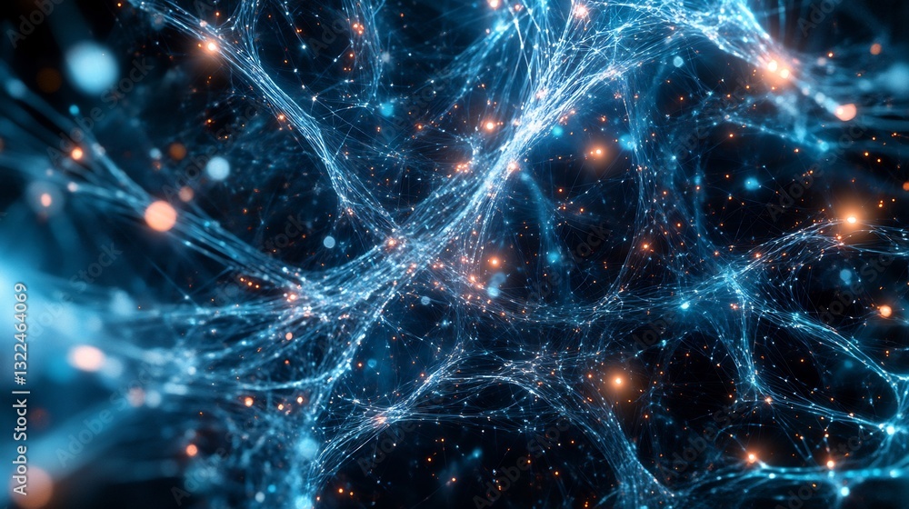 Fototapeta premium Conceptual visualization of solid state physics showcasing interwoven atomic lattices material behavior