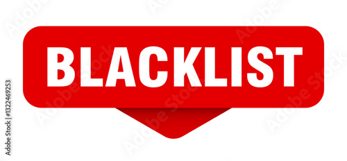 blacklist sticker. blacklist sign on transparent background
