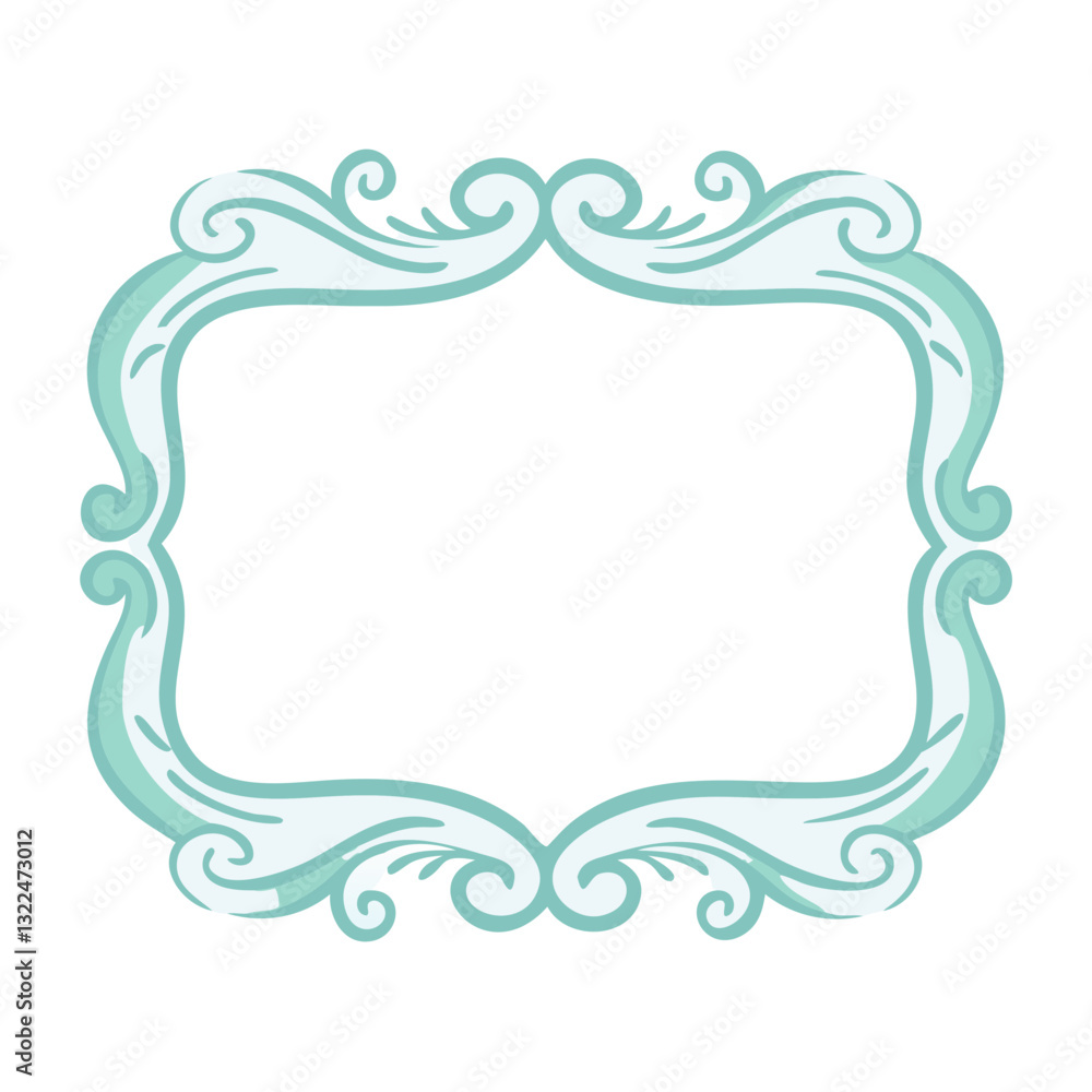 Ornate frame design with decorative edges and soft colors Ornate frame design with decorative edges and soft colors