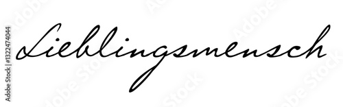Lieblingsmensch, ein ganz besonderer Ausdruck für einen geliebten und sehr geschätzten Menschen, Schreibschrift, Vektor-Grafik, deutsch, Deutschland, Version 11
