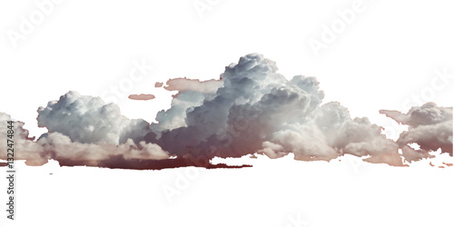vector clouds or smoke on an isolated transparent background. Vector realistic white soft cutout clean cumulus cloudscape cut out specials fog on transparent background.