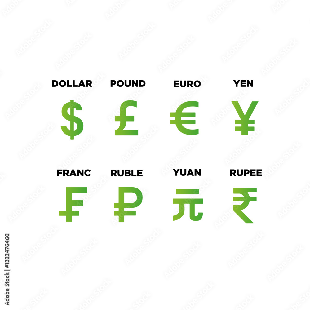Currency icon logo flat vector design Currency icon logo flat vector design