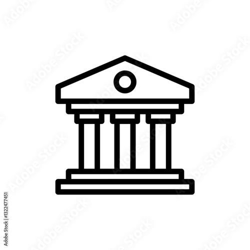 Bank icon vector illustration. Bank sign and symbol, museum, university