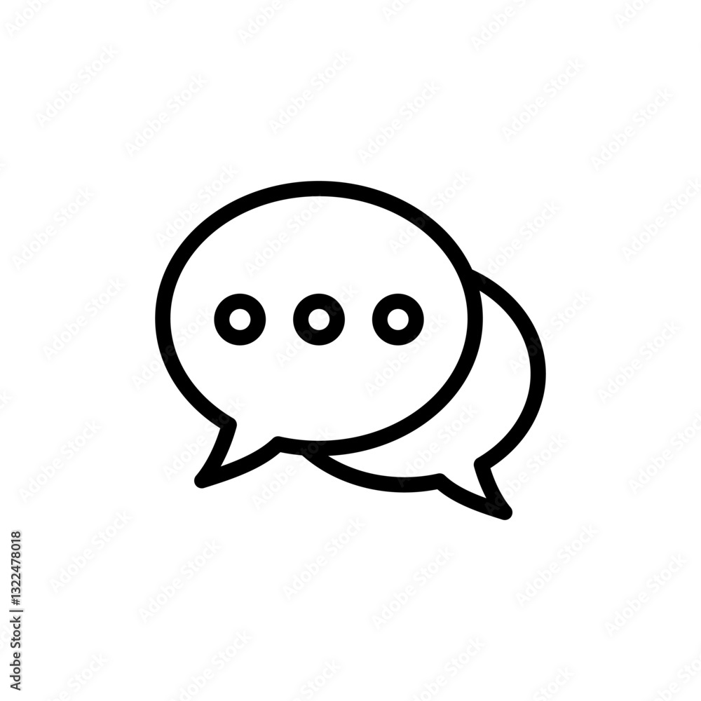 Chat icon vector illustration. speech bubble sign and symbol. comment icon. message Chat icon vector illustration. speech bubble sign and symbol. comment icon. message
