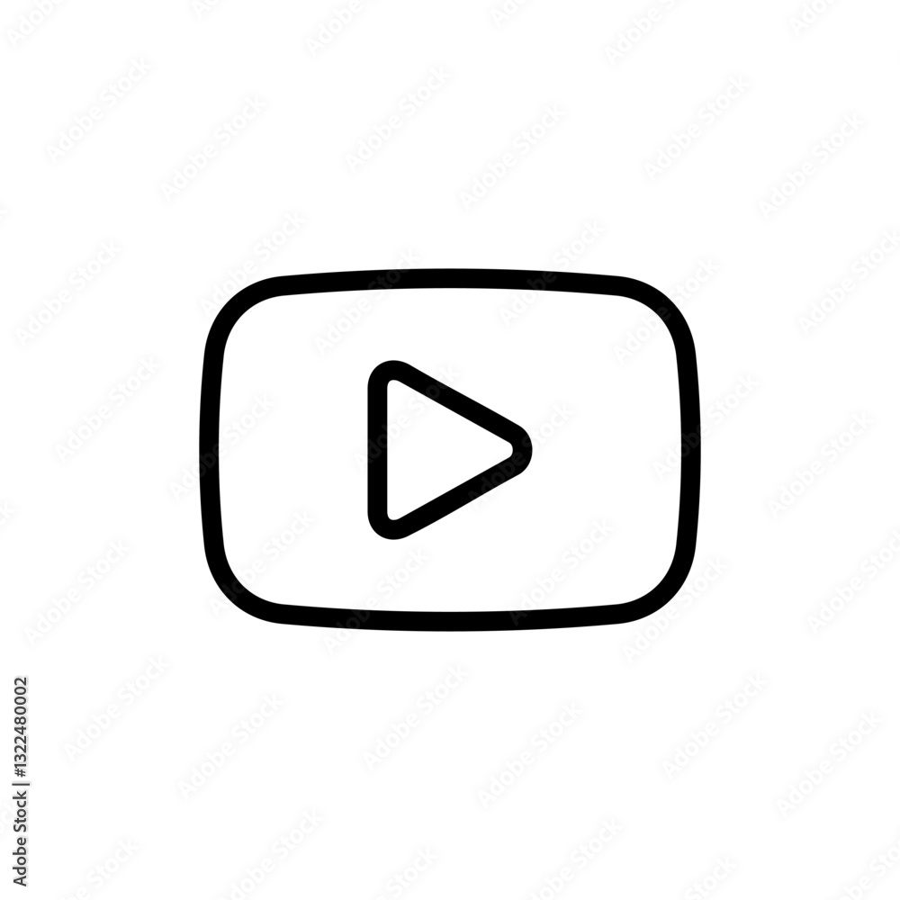 Play Icon vector illustration. Play button sign and symbol Play Icon vector illustration. Play button sign and symbol