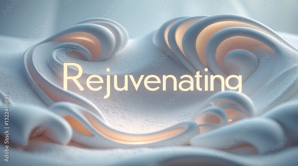 Obraz premium Rejuvenating textures and forms blend in a soft, luminous display